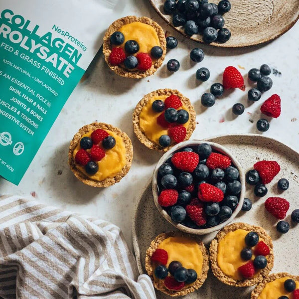 Nutraviva Collagen Hydrolysate Fruit Tart with Lemon Curd