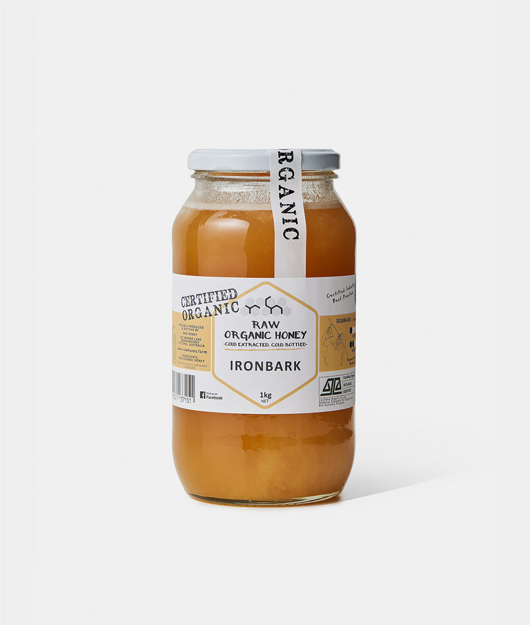 Organic Raw Honey Ironbark 1kg by Raw Honey Part&Parcel