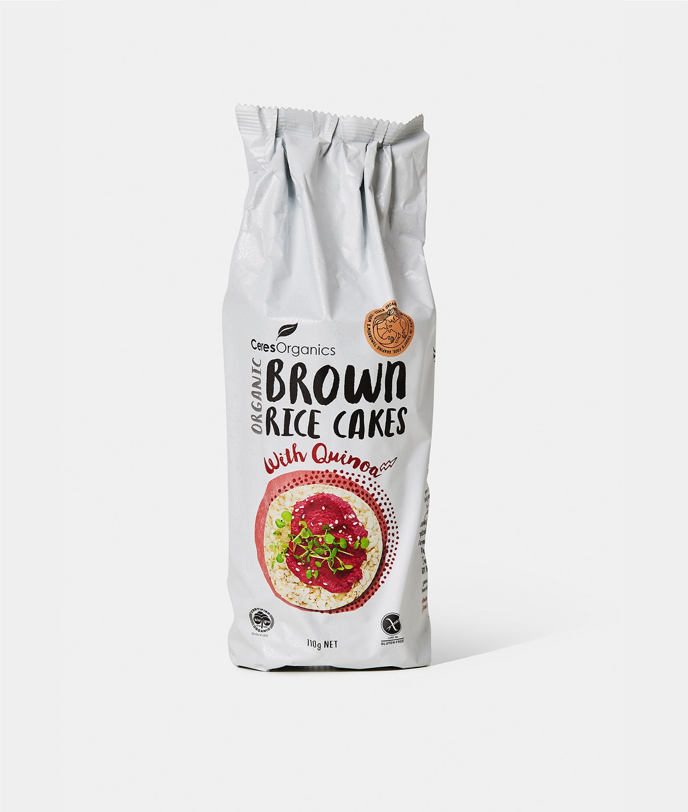 Organic Brown Rice Cakes with Quinoa 110g by Ceres Organics - Part&Parcel