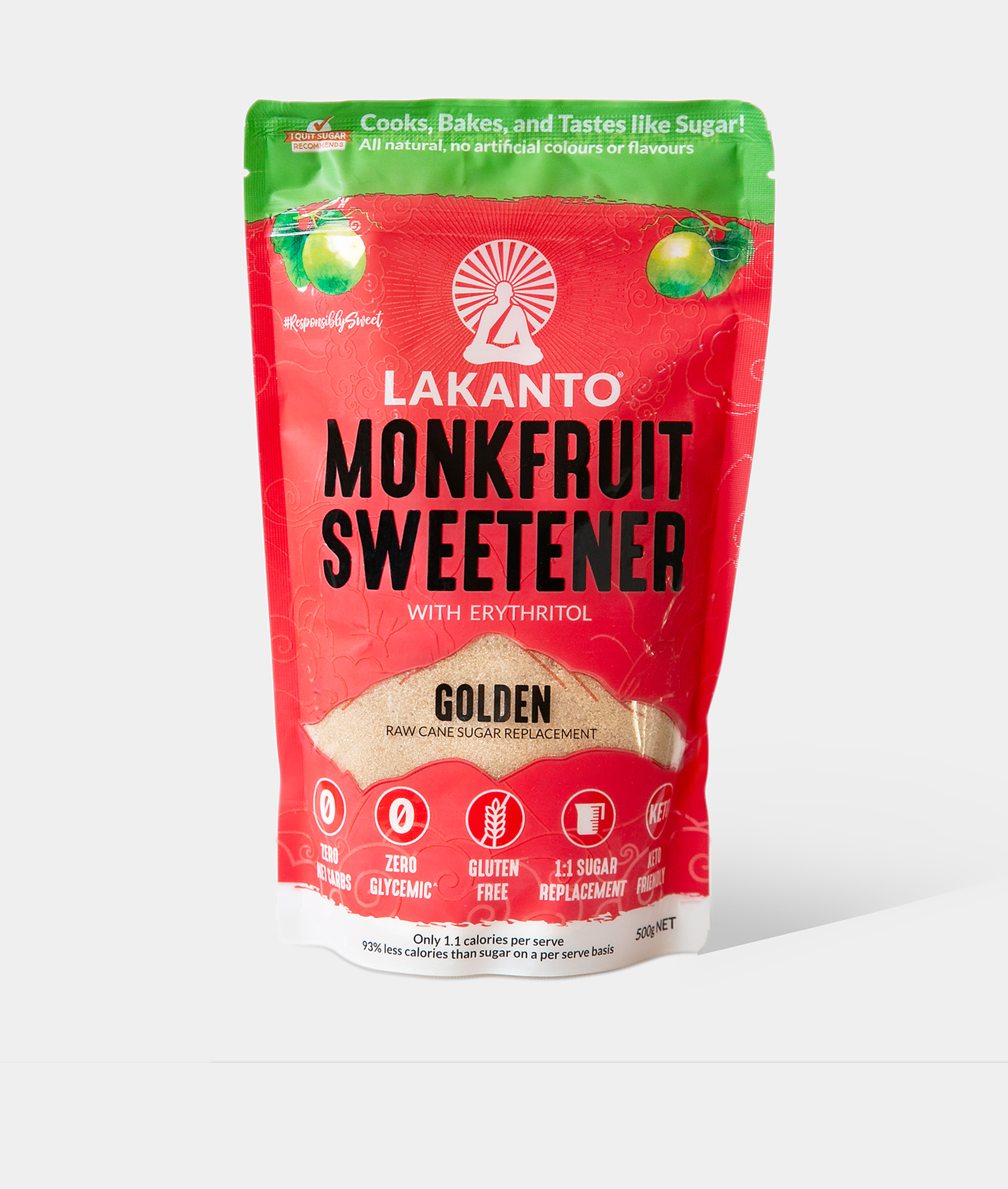 Lakanto Monkfruit Sweetener with Erythritol - Golden 500g - Part&Parcel